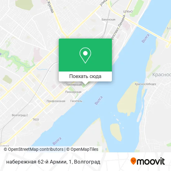 Карта набережная 62-й Армии, 1