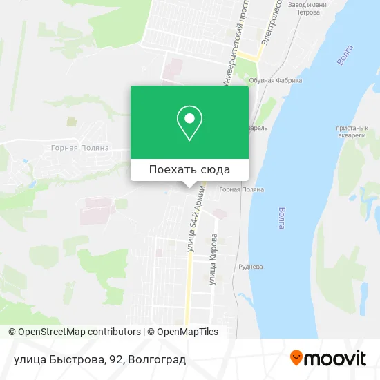 Карта улица Быстрова, 92