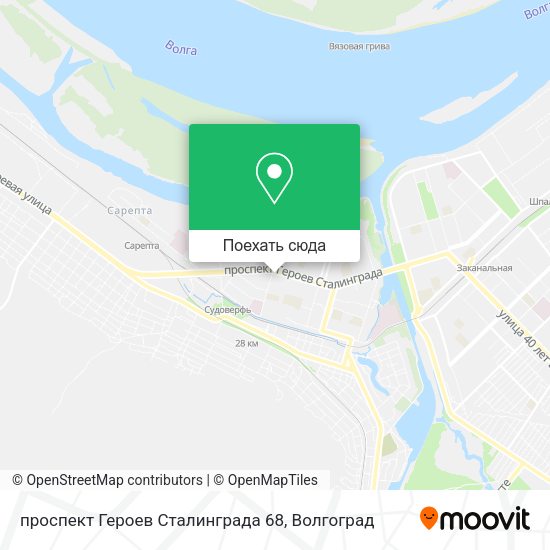 Карта проспект Героев Сталинграда 68