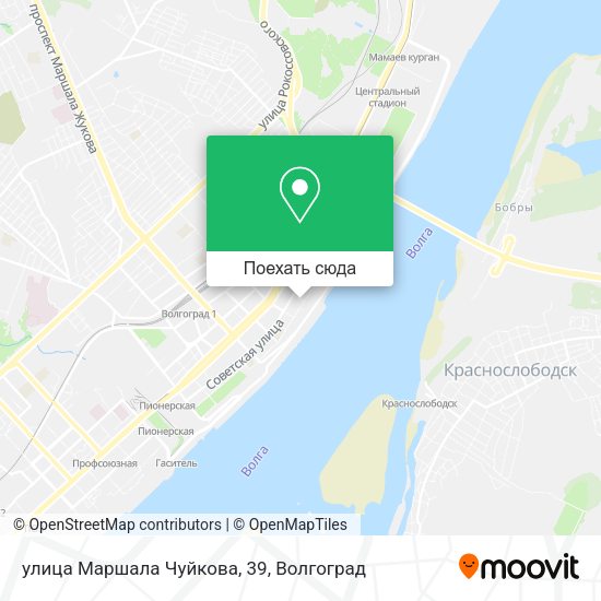 Карта улица Маршала Чуйкова, 39