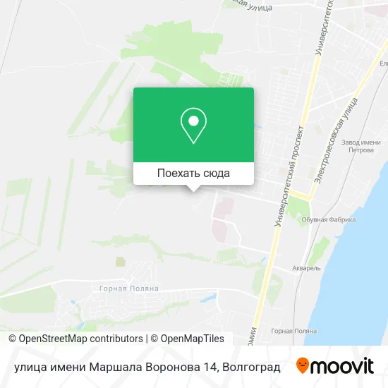 Карта улица имени Маршала Воронова 14