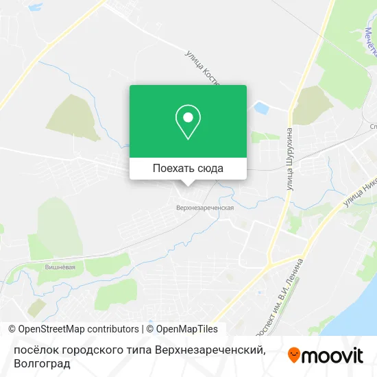 Карта посёлок городского типа Верхнезареченский