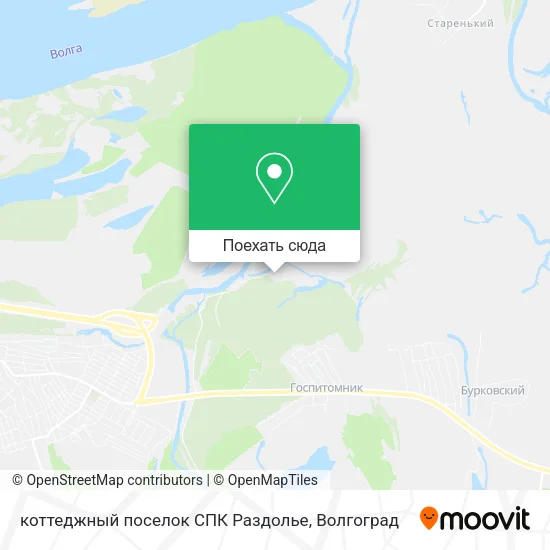 Карта коттеджный поселок СПК Раздолье