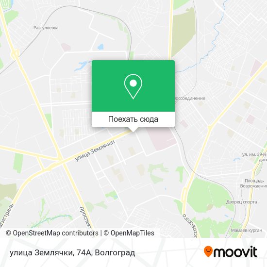 Карта улица Землячки, 74А