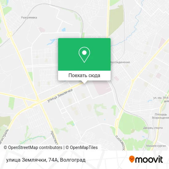 Карта улица Землячки, 74А