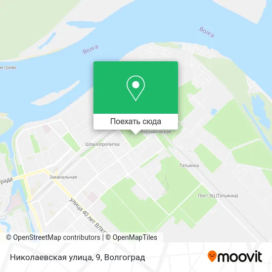 Карта Николаевская улица, 9