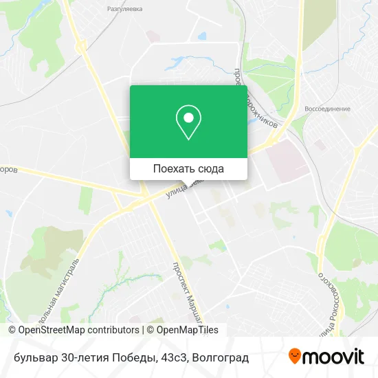 Карта бульвар 30-летия Победы, 43с3