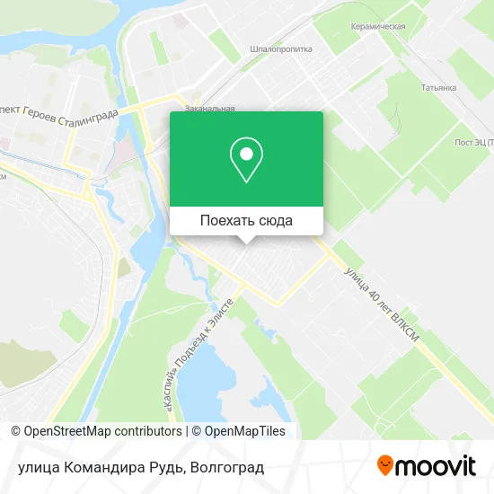 Карта улица Командира Рудь