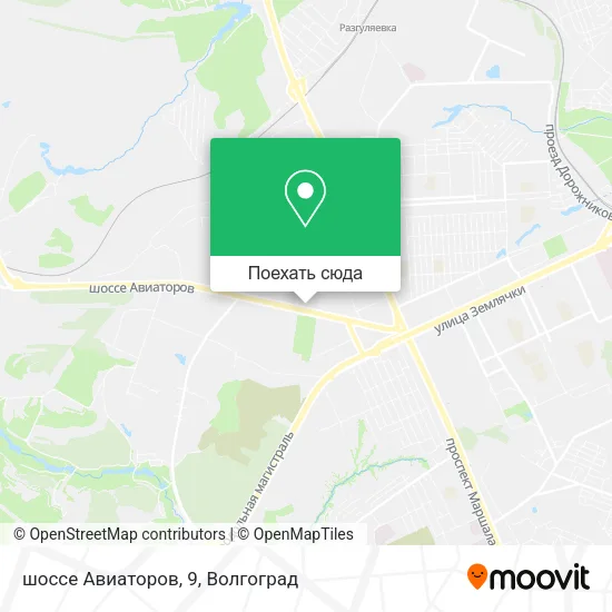 Карта шоссе Авиаторов, 9
