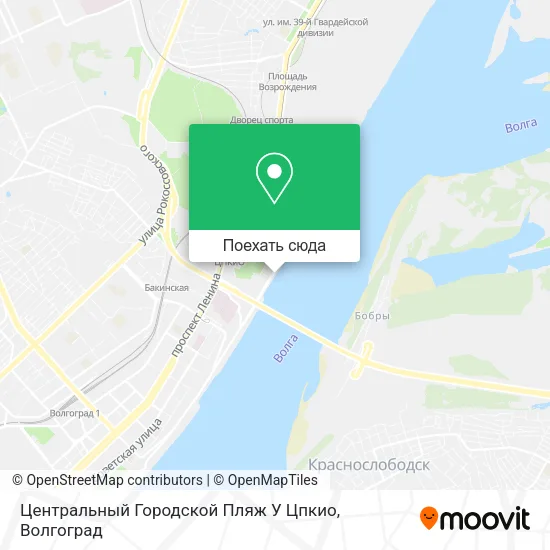 Карта Центральный Городской Пляж У Цпкио