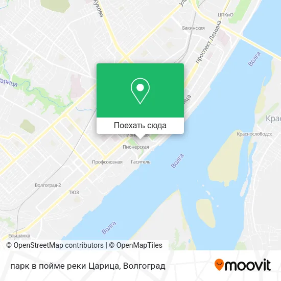 Карта парк в пойме реки Царица