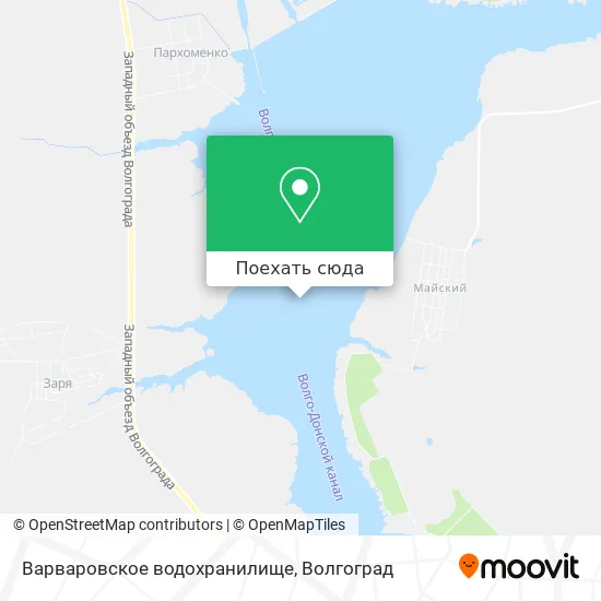 Карта Варваровское водохранилище