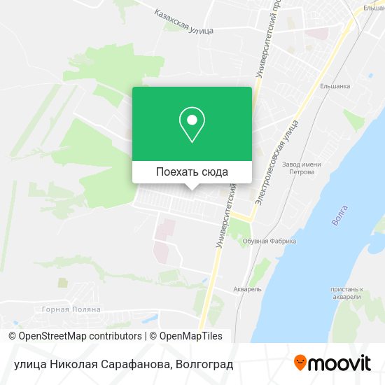 Карта улица Николая Сарафанова