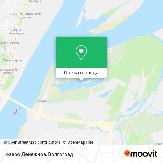 Карта озеро Денежное