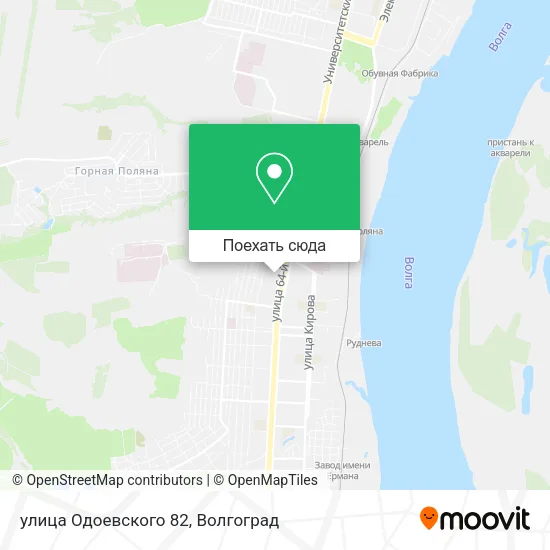 Карта улица Одоевского 82