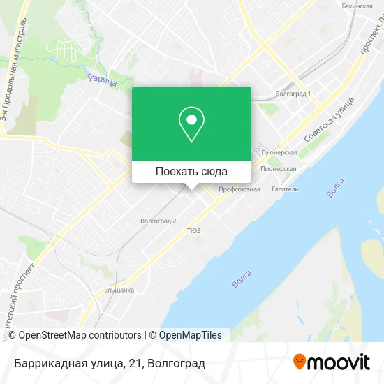 Карта Баррикадная улица, 21