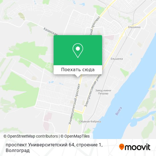Карта проспект Университетский 64, строение 1