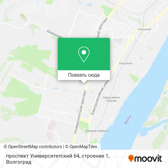 Карта проспект Университетский 64, строение 1