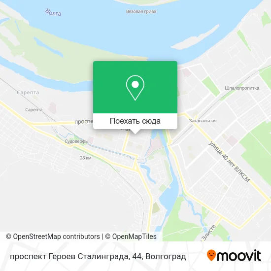 Карта проспект Героев Сталинграда, 44
