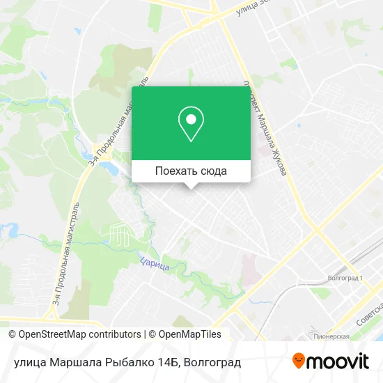Карта улица Маршала Рыбалко 14Б