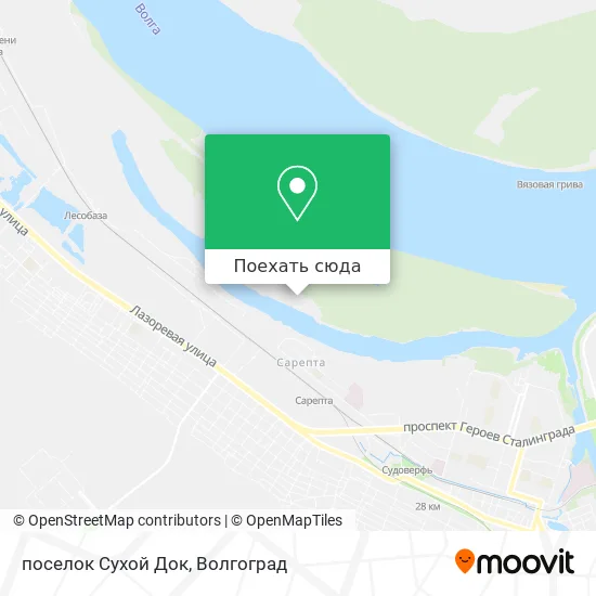 Карта поселок Сухой Док