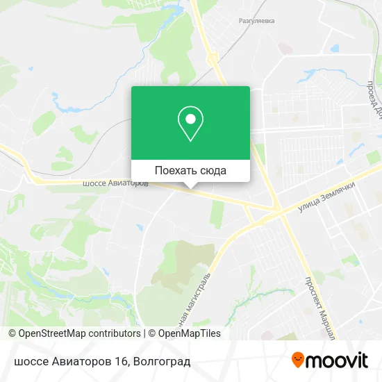 Карта шоссе Авиаторов 16