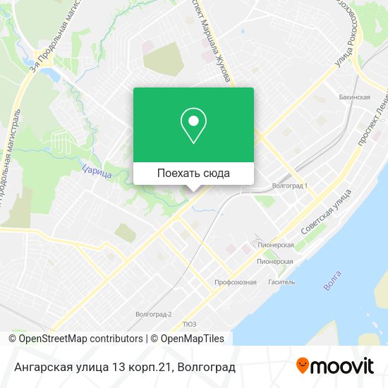 Карта Ангарская улица 13 корп.21