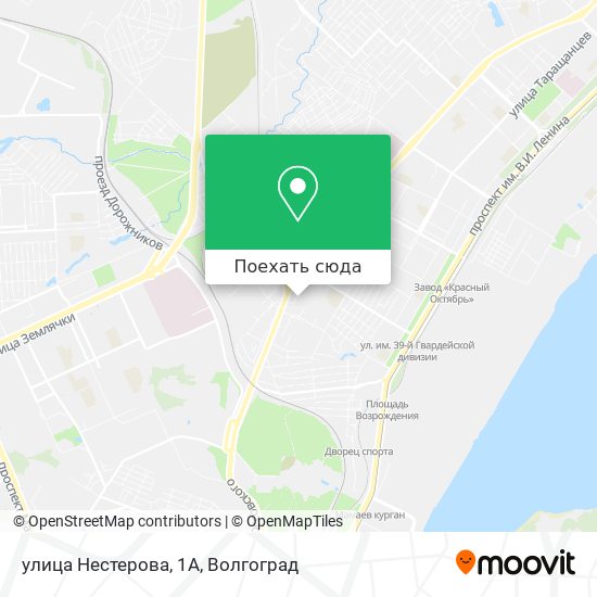 Карта улица Нестерова, 1А