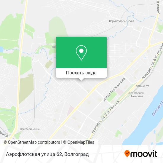 Карта Аэрофлотская улица 62