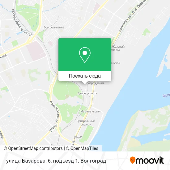 Карта улица Базарова, 6, подъезд 1