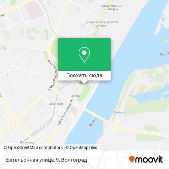Карта Батальонная улица, 9