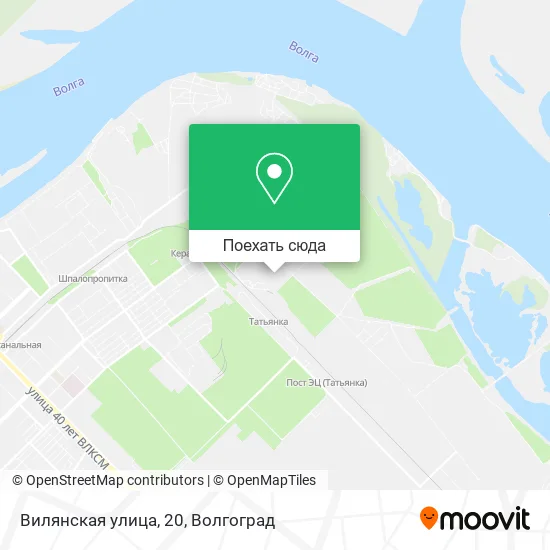 Карта Вилянская улица, 20