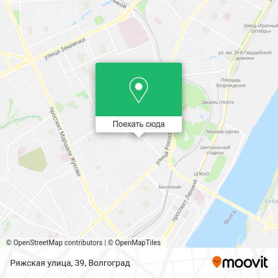 Карта Ряжская улица, 39
