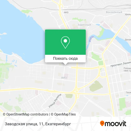 Карта Заводская улица, 11