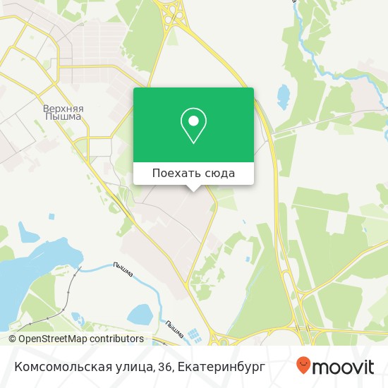 Карта Комсомольская улица, 36