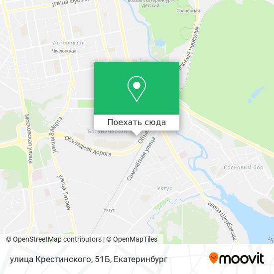 Карта улица Крестинского, 51Б