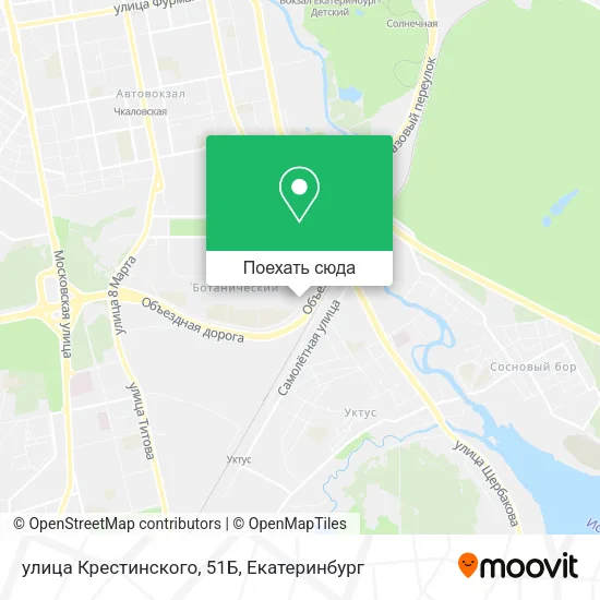 Карта улица Крестинского, 51Б