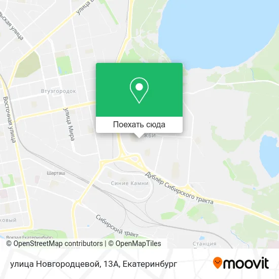 Карта улица Новгородцевой, 13А