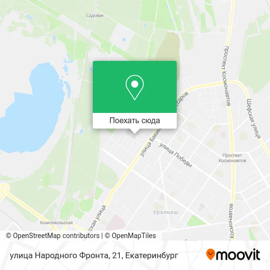 Карта улица Народного Фронта, 21