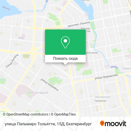 Карта улица Пальмиро Тольятти, 15Д