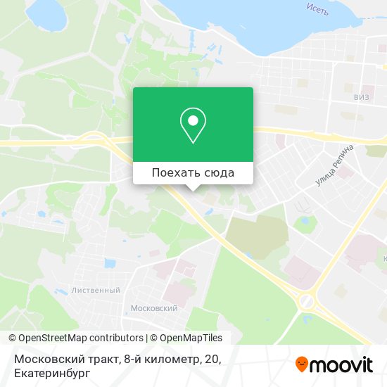 Карта Московский тракт, 8-й километр, 20