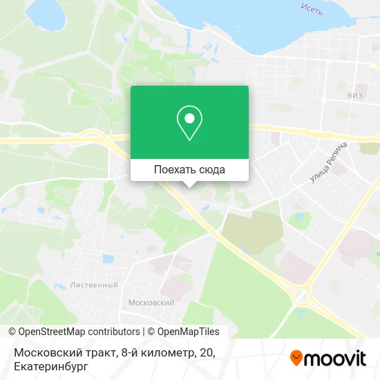 Карта Московский тракт, 8-й километр, 20