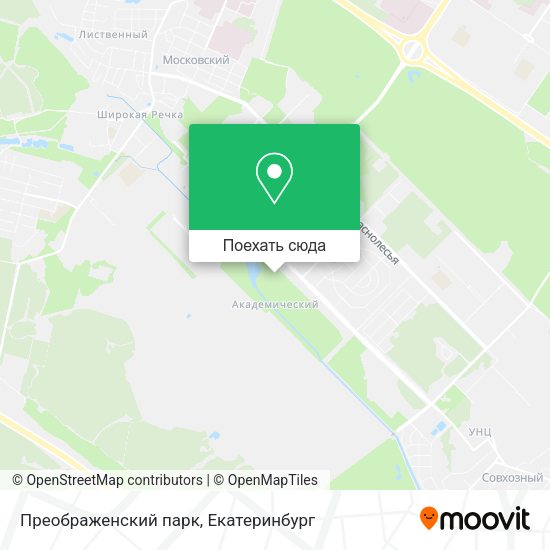 Карта Преображенский парк