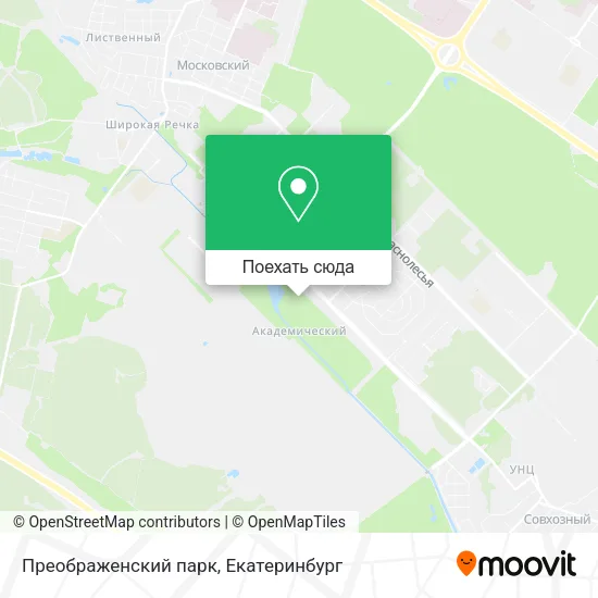 Карта Преображенский парк