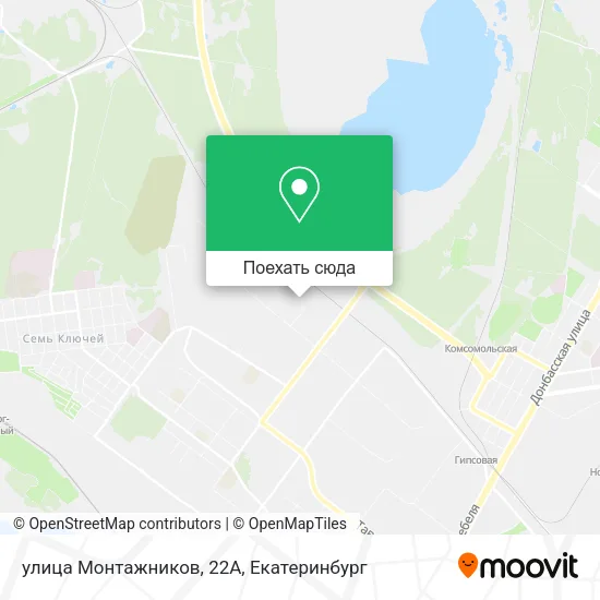 Карта улица Монтажников, 22А