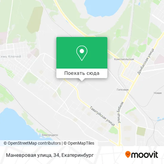 Карта Маневровая улица, 34