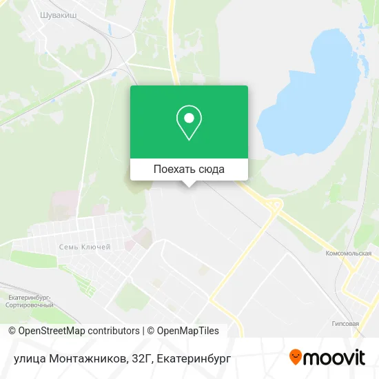 Карта улица Монтажников, 32Г