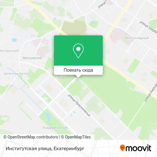 Карта Институтская улица