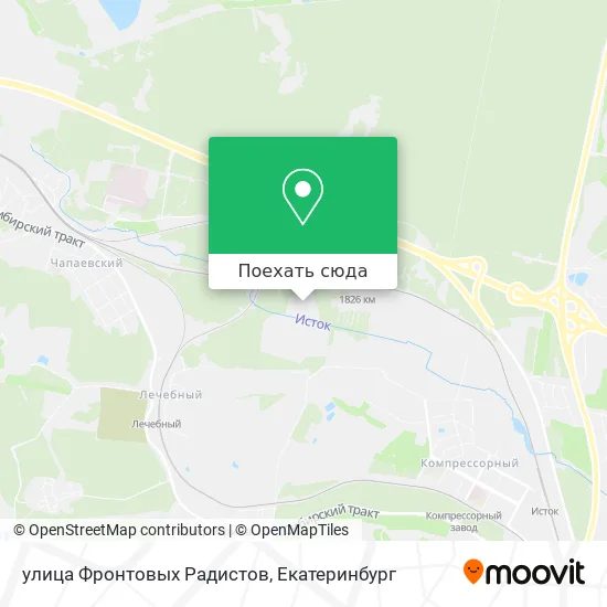 Карта улица Фронтовых Радистов
