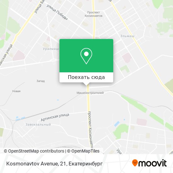 Карта Kosmonavtov Avenue, 21